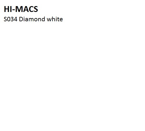 Столешница LG HI-MACS 24 мм DIAMOND WHITE S034 ☼