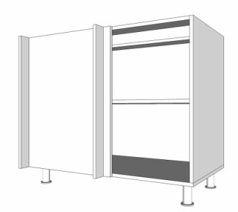 Кухонный короб нижний угловой 720х510х950 (ВхГхШ) арт.НКУ-950 Кухонный короб нижний угловой 720х510х950 (ВхГхШ) арт.НКУ-950