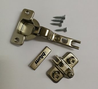 Комплект вкладной петли Blum Modul 100° никель арт. P001 Комплект вкладной петли Blum Modul 100° никель арт. P001