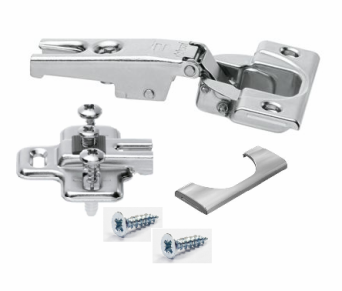 Комплект петли для холодильника Blum Modul 95° никель, накладная, под саморезы, с пружиной арт.P005 Комплект петли для холодильника Blum Modul 95° никель, накладная, под саморезы, с пружиной арт.P005