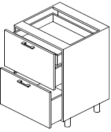 База с 1-им потайным ящиком и 2-мя ящиками B-BOX с рейлингом арт.НК12-500 База с 1-им потайным ящиком и 2-мя ящиками B-BOX с рейлингом арт.НК12-500