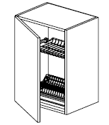 Шкаф с 1-ой двухуровневой сушкой SU01 h960, БЕЗ ФАСАДА арт.ВК12-900 Шкаф с 1-ой двухуровневой сушкой SU01 h960, БЕЗ ФАСАДА арт.ВК12-900